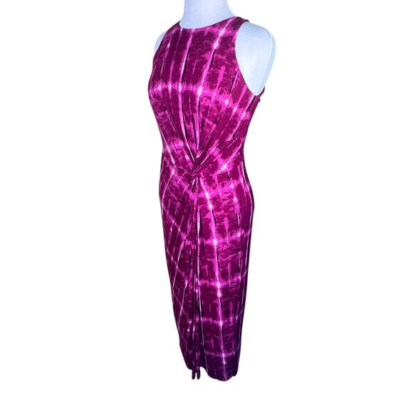 INC “Ibiza” Dye Pink Tie-Dye Print Sleeveless Stretchy Maxi Dress Small NWT - Picture 11 of 11